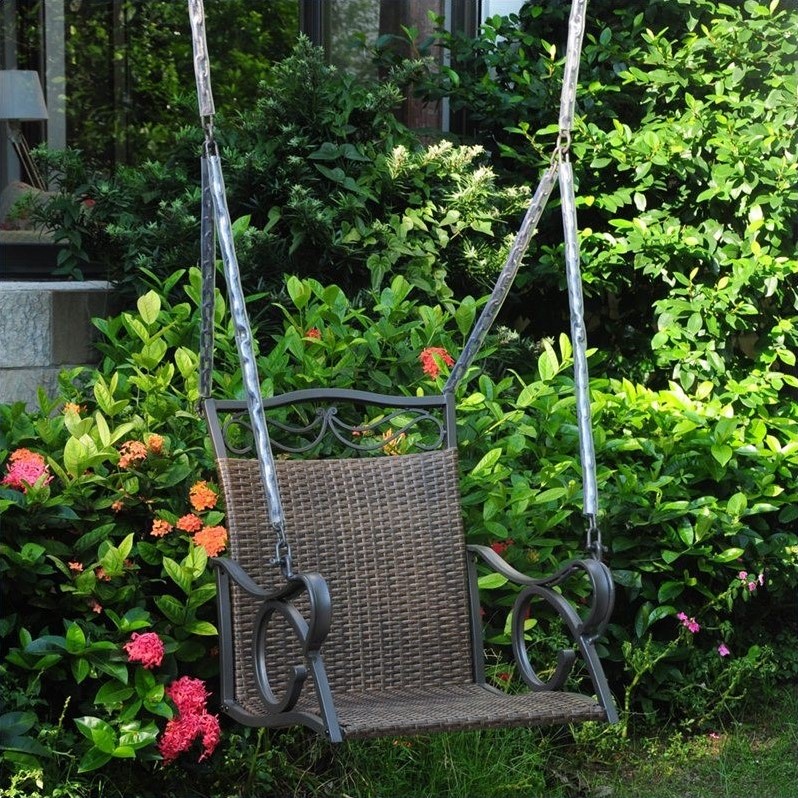 Valencia Resin Wicker Hanging Porch Swing