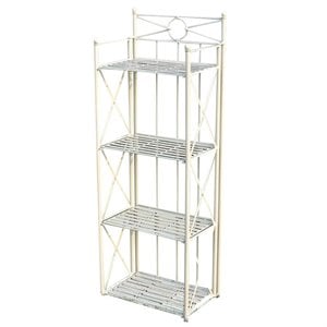 International Caravan Artica 22&quot 4 Tier Iron Bakers Rack in White
