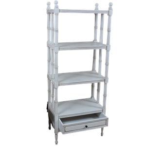 International Caravan Windsor 4 Tier Bookshelf in Antique White