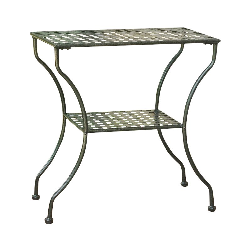 International Caravan Mandalay Iron Patio Wall Table in Verdi Gris