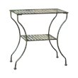 International Caravan Mandalay Iron Patio Wall Table in Verdi Gris