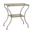 International Caravan Mandalay Iron Patio Wall Table in Matte Brown