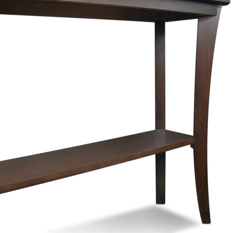 Leick Boa Wood Console Table in Chocolate Cherry