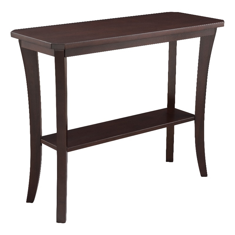 Leick Boa Wood Console Table in Chocolate Cherry