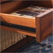 Leick Ironcraft Wood Coffee Table in Brown Burnished Oak
