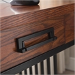 Leick Ironcraft Wood Coffee Table in Brown Burnished Oak