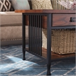 Leick Ironcraft Wood Coffee Table in Brown Burnished Oak