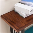 Leick Ironcraft Wood Console Table in Burnished Oak