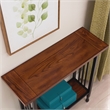 Leick Ironcraft Wood Console Table in Burnished Oak