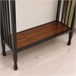 Leick Ironcraft Wood Console Table in Burnished Oak