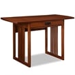Leick Computer Wood Desk in Mission Oak Chocolate