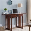 Leick Computer Wood Desk in Mission Oak Chocolate