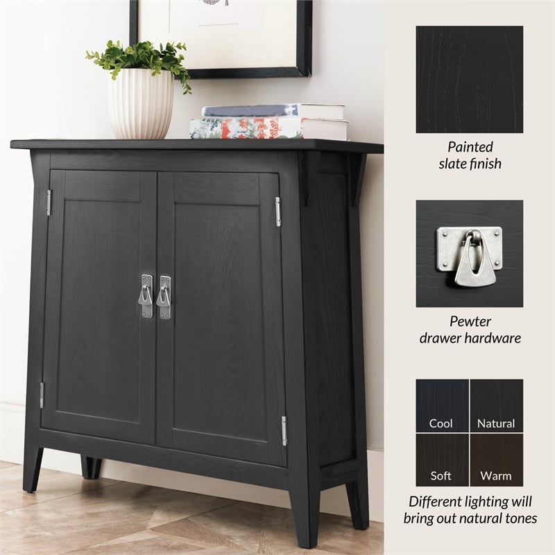 Leick Favorite Finds Mission Solid Wood Hall Stand in Black Slate