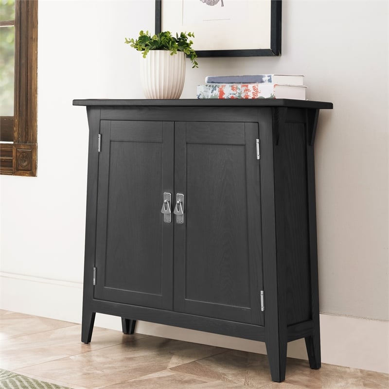 Leick Favorite Finds Mission Solid Wood Hall Stand in Black Slate