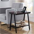 Leick Furniture Empiria Wood End Table in Walnut and Foundry Bronze Brown