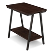 Leick Furniture Empiria Wood End Table in Walnut and Foundry Bronze Brown