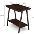 Leick Furniture Empiria Wood End Table in Walnut and Foundry Bronze Brown