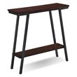 Leick Empiria Wood Console Table in Walnut and Foundry Bronze