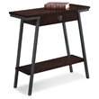 Leick Empiria Single Drawer Wood Console Table in Walnut and Foundry Bronze