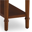 Leick Coastal10 in. Solid Wood Narrow Side Table with Drawer Shelf Pecan Brown