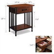 Leick Ironcraft 1 Drawer Nightstand in Mission Oak