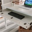 Leick Home Office Farmhouse Writing Desk with Center Drawer in White