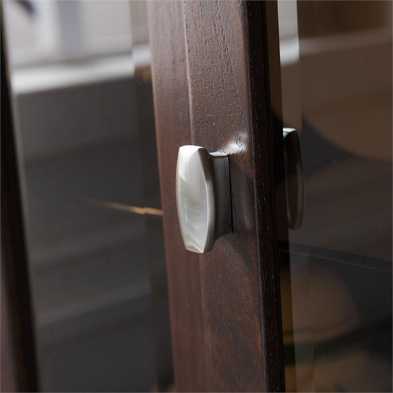 Leick Favorite Finds Curio Cabinet in Chocolate Oak