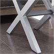 Leick Furniture Solid Wood 2 Drawer Diamond Mirrored Accent End Table in Silver