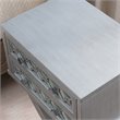 Leick Furniture Solid Wood 2 Drawer Diamond Mirrored Accent End Table in Silver
