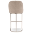 Leick Favorite Finds Barrel Back Metal Bar Stool Set in Oatmeal/Off White