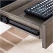Leick Home Computer Desk in Smoke Gray and Brushed Nickel