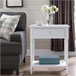Leick Home Coastal Notions Orchid Wood Nightstand in White