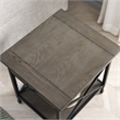 Leick Furniture Chisel & Forge X-Design Wood and Metal End Table in Smoky Gray Oak