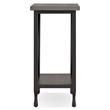 Leick Furniture Chisel & Forge Wood Narrow End Table in Smoky Gray Oak