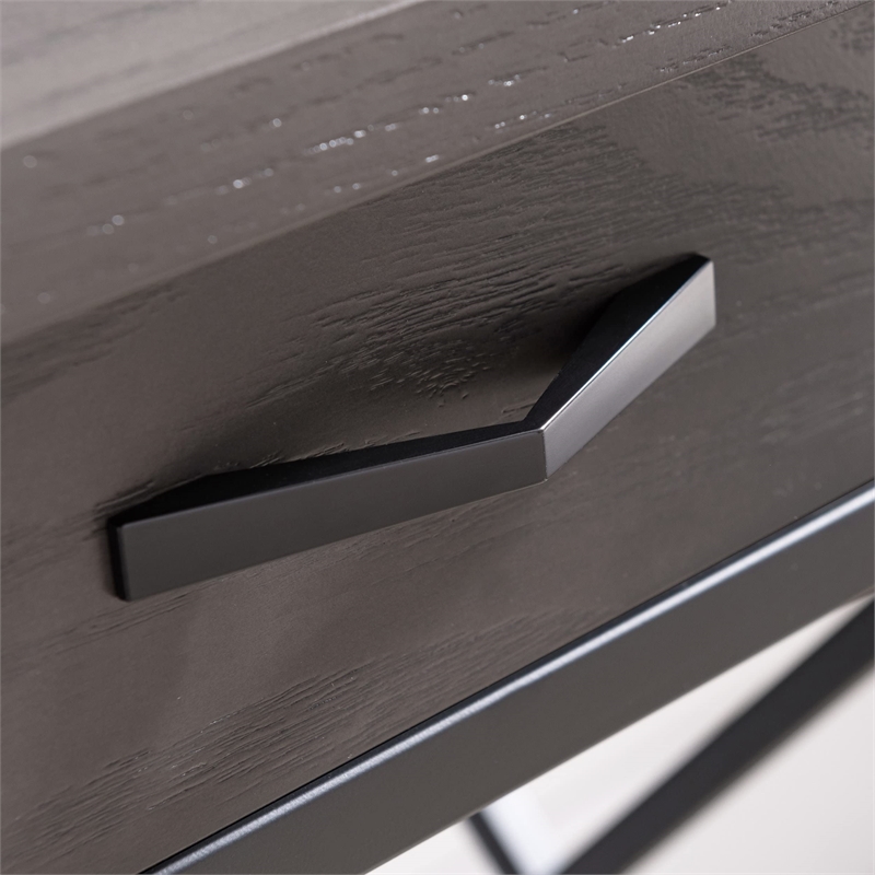 Leick Home Chisel & Forge Writing/Computer Desk in Matte Black Metal Base