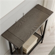 Leick Home Chisel & Forge X-Design Wood Hall Console in Smoky Gray Oak