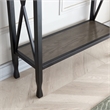 Leick Home Chisel & Forge X-Design Wood Hall Console in Smoky Gray Oak