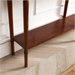 Leick Home Coastal Notions Wood Double Hall Console Table in Rich Pecan Brown