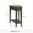 Leick Furniture Solid Wood Recliner Wedge Table in Soft Smoke Gray