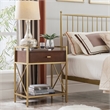 Leick Home Favorite Finds Nightstand with Top AC/USB Charging in Walnut Brown