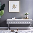 Leick Home Favorite Finds Linen Fabric Upholstered X-Base Bedroom Bench
