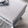Leick Home Favorite Finds Linen Fabric Upholstered X-Base Bedroom Bench