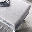 Leick Home Favorite Finds Linen Fabric Upholstered X-Base Bedroom Bench