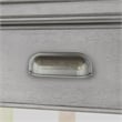 Leick Home Laurent Solid Wood Drawer End Table in Smoke Gray