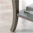 Leick Furniture Luna Solid Wood Narrow End Table in Washed Gray