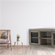 Leick Home Riley Corner TV Stand with Pewter Metal Base For TVs Upto 62