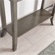 Leick Home Traditional Wood Tray Edge Console Hall Stand in Smoke Gray