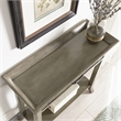 Leick Home Traditional Wood Tray Edge Console Hall Stand in Smoke Gray