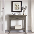Leick Home Traditional Wood Tray Edge Console Hall Stand in Smoke Gray
