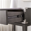 Beckett Wood Drawer Nightstand Table with AC/USB Charger in Gray